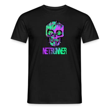netrunner No.1 - Männer T-Shirt - Schwarz - Vorne - AI Model Male 178 light (178cm)
