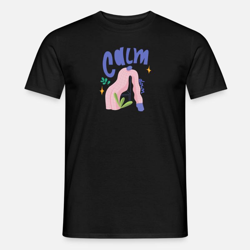Calm down - Männer T-Shirt - Schwarz
