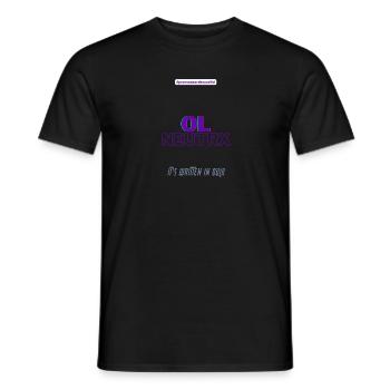 #pronounsarebeautiful ol/neutrx - T-shirt homme - noir - Devant - AI Model Male 178 light (178cm)