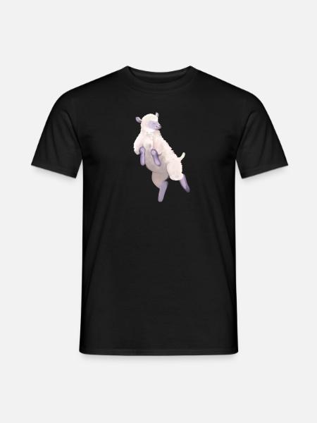 Schaf hüpfend - Männer T-Shirt - Schwarz