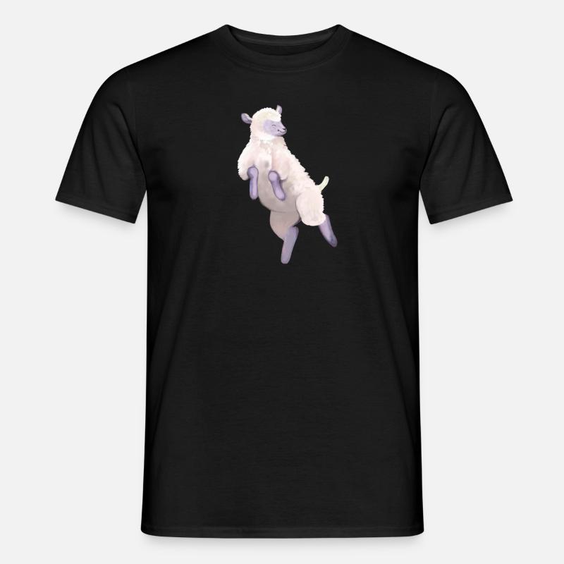 Schaf hüpfend - Männer T-Shirt - Schwarz