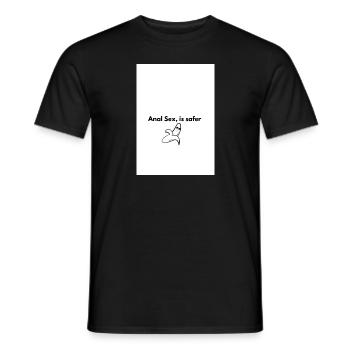 Anal sex is safer - Männer T-Shirt - Schwarz - Vorne - AI Model Male 178 light (178cm)