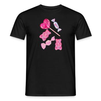 Süßigkeiten Candy - Men's T-Shirt - black - Front - AI Model Male 178 light (178cm)