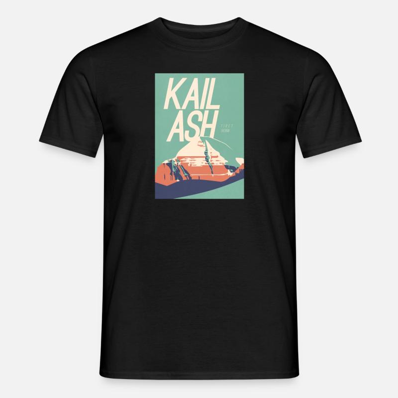 Kailash Abstract - Männer T-Shirt - Schwarz