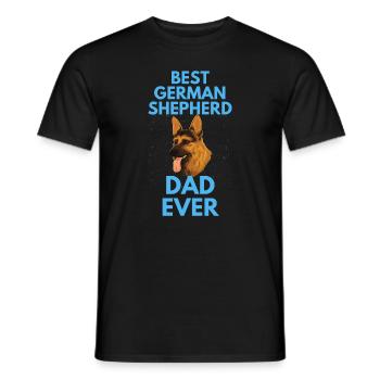 Dogs Papa Father's Day Gift German Shepherd - Men's T-Shirt - black - Front - AI Model Male 178 light (178cm)