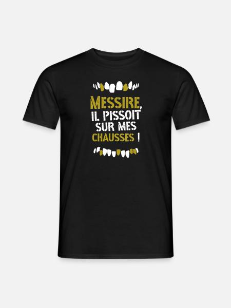 Messire citation film culte les visiteurs - T-shirt homme - noir