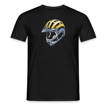 MTB-Helm-Shirt Radfahrer Biker Geschenkidee - Männer T-Shirt - Schwarz - Vorne - AI Model Male 178 light (178cm)