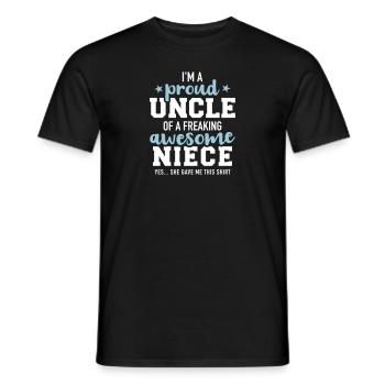 uncle - Men's T-Shirt - black - Front - AI Model Male 178 light (178cm)