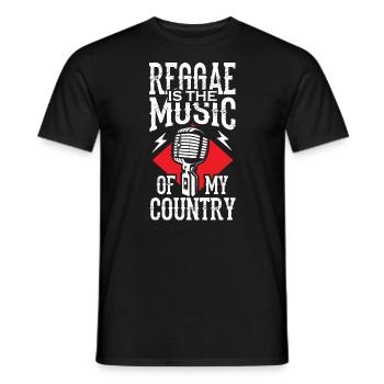 Le reggae est la musique de mon pays - T-shirt homme - noir - Devant - AI Model Male 178 light (178cm)