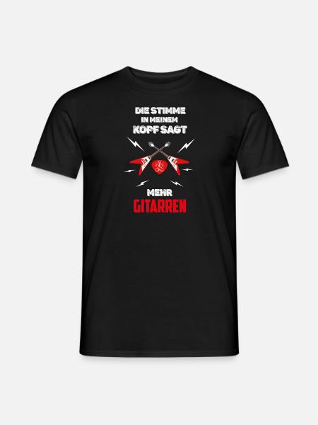 Gitarrist T-Shirt mit lustigen Spruch - Männer T-Shirt - Schwarz