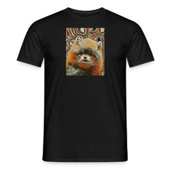 Bébés animaux mignons et moelleux - chien - T-shirt homme - noir - Devant - AI Model Male 178 light (178cm)