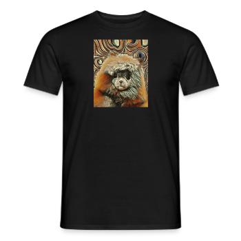 Süße und flauschige Tierbabys - Lama - Männer T-Shirt - Schwarz - Vorne - AI Model Male 178 light (178cm)