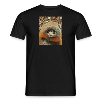Bébés animaux mignons et moelleux - Panda bear - T-shirt homme - noir - Devant - AI Model Male 178 light (178cm)