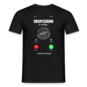 Course d’orientation Course d’orientation Course d’orientation C’est appeler - T-shirt homme - noir - Devant - AI Model Male 178 light (178cm)