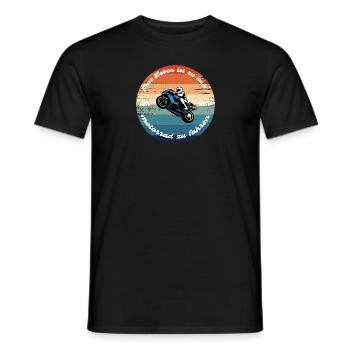 das leben ist zu kurz vintage motorrad design - Männer T-Shirt - Schwarz - Vorne - AI Model Male 178 light (178cm)