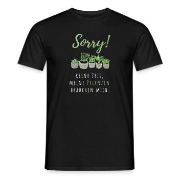 Houseplants | Funny sayings plants cactus - Men's T-Shirt - black - Front - AI Model Male 178 light (178cm)