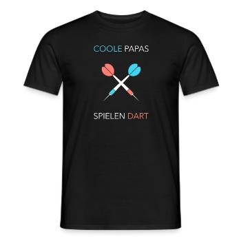 Cool dads playing darts - Men's T-Shirt - black - Front - AI Model Male 178 light (178cm)