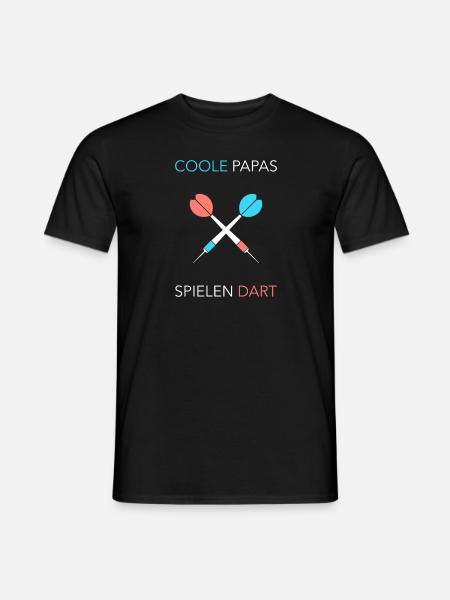 Cool dads playing darts - Men's T-Shirt - black