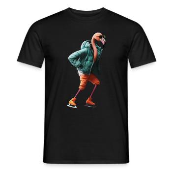 Flamingo - Männer T-Shirt - Schwarz - Vorne - AI Model Male 178 light (178cm)
