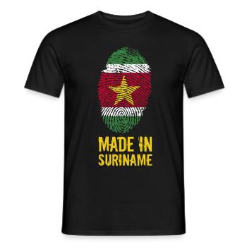 Made In Suriname / Surinam / Sranan - Männer T-Shirt - Schwarz - Vorne - AI Model Male 178 light (178cm)