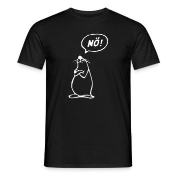 no! T-shirt - Men's T-Shirt - black - Front - AI Model Male 178 light (178cm)