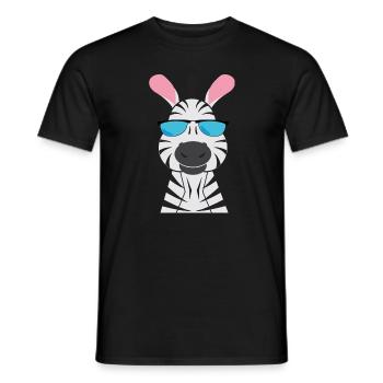 Zebra - Men's T-Shirt - black - Front - AI Model Male 178 light (178cm)