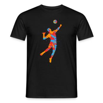 Joueurs de volley-ball Enfants colorés Joueurs de volley-ball Garçons - T-shirt homme - noir - Devant - AI Model Male 178 light (178cm)