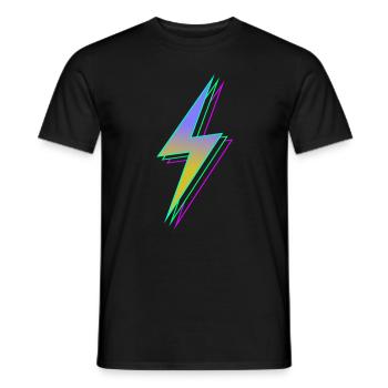 Lightning - Men's T-Shirt - black - Front - AI Model Male 178 light (178cm)