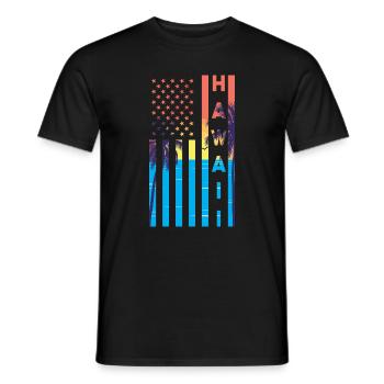 Hawaii Hawaiian Islands Vintage Souvenir - Männer T-Shirt - Schwarz - Vorne - AI Model Male 178 light (178cm)