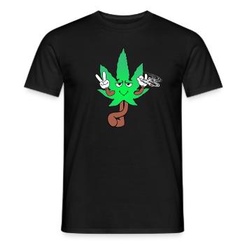 Der Bloom - Weed Cannabis Stoned Hanf Marihuana - Männer T-Shirt - Schwarz - Vorne - AI Model Male 178 light (178cm)