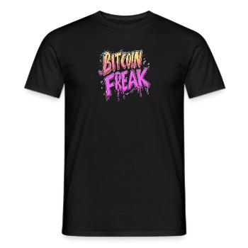 Bitcoin Freak Comic Coin Bullrun - T-shirt homme - noir - Devant - AI Model Male 178 light (178cm)