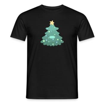 Sapin de Noël - Badge - T-shirt homme - noir - Devant - AI Model Male 178 light (178cm)