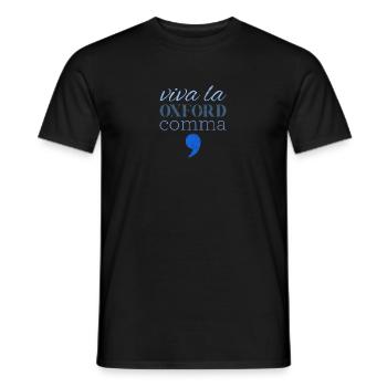 Viva La Oxford Comma I Vintage Team Oxford Comma - Männer T-Shirt - Schwarz - Vorne - AI Model Male 178 light (178cm)