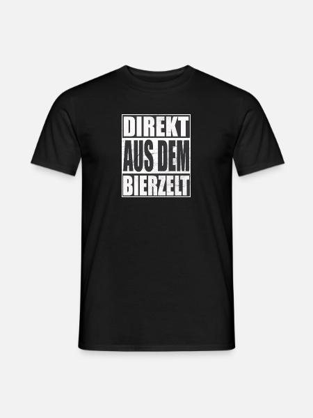 Direkt aus dem Bierzelt - Männer T-Shirt - Schwarz