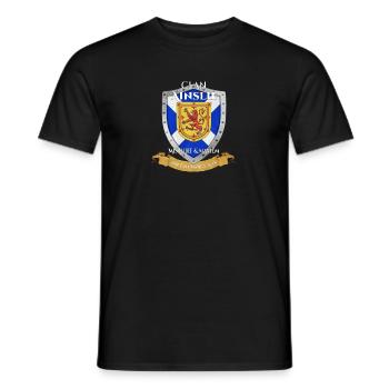 Ainslie Scottish Family Clan Scotland Shield - Men's T-Shirt - black - Front - AI Model Male 178 light (178cm)
