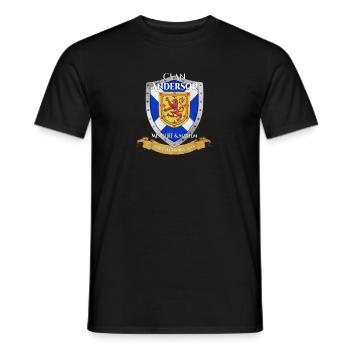 Anderson Scottish Family Clan Scotland Shield - Men's T-Shirt - black - Front - AI Model Male 178 light (178cm)
