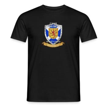 Armstrong Scottish Family Clan Scotland Shield - Men's T-Shirt - black - Front - AI Model Male 178 light (178cm)