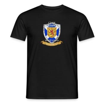 Borthwick Scottish Family Clan Scotland Shield - Men's T-Shirt - black - Front - AI Model Male 178 light (178cm)
