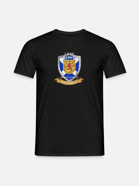 Bowie Scottish Family Clan Scotland Shield - Men's T-Shirt - black