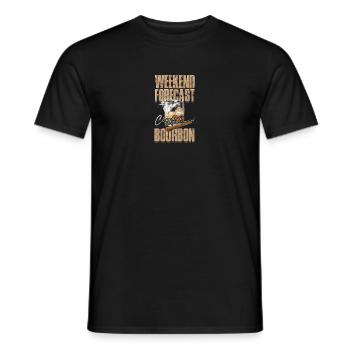 Wochenendprognose Zigarren mit Chance auf Bourbon - Männer T-Shirt - Schwarz - Vorne - AI Model Male 178 light (178cm)