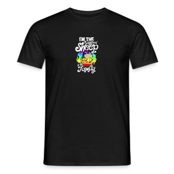 I'm the Rainbow Sheep in the family - lgbtq ally - Men's T-Shirt - black - Front - AI Model Male 178 light (178cm)