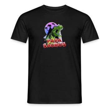 Papasaurus design pour le père pour son anniversaire - T-shirt homme - noir - Devant - AI Model Male 178 light (178cm)