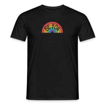 LGBTQ Be You Gay Pride LGBT Rainbow Flag - Männer T-Shirt - Schwarz - Vorne - AI Model Male 178 light (178cm)