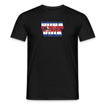 Pura Vida Devise par Costa Rica Holiday Design - T-shirt homme - noir - Devant - AI Model Male 178 light (178cm)
