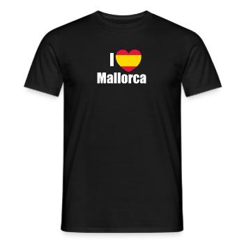 I love Mallorca tolle Insel und Stadt in Spanien - Männer T-Shirt - Schwarz - Vorne - AI Model Male 178 light (178cm)