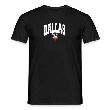 City of Dallas in the state of Texas cool design - Men's T-Shirt - black - Front - AI Model Male 178 light (178cm)