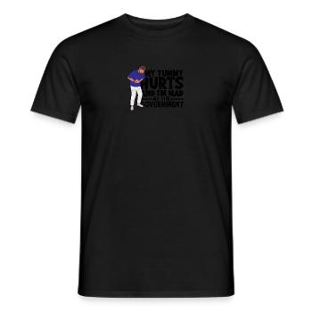 Mein Bauch tut weh und ich bin wütend auf die Regierung - - Männer T-Shirt - Schwarz - Vorne - AI Model Male 178 light (178cm)
