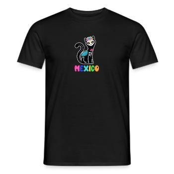 Mexico cat dia de los muertos - T-shirt homme - noir - Devant - AI Model Male 178 light (178cm)
