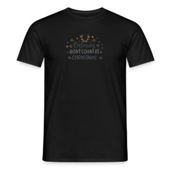Les calories ne comptent pas pendant Noël - T-shirt homme - noir - Devant - AI Model Male 178 light (178cm)