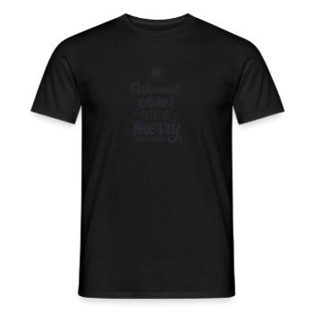 Wärmste wünsche für frohe Weihnachten - Männer T-Shirt - Schwarz - Vorne - AI Model Male 178 light (178cm)